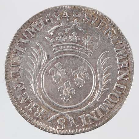 Louis XIV. 1/2 Ecu aux Palmes en argent 1694 S 