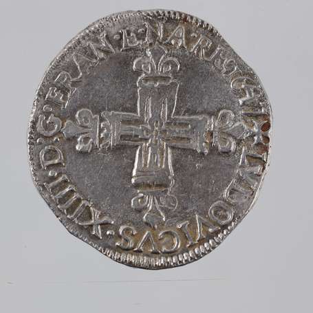 Louis XIV. Quart d'écu en argent 1647.L. (Bayonne)