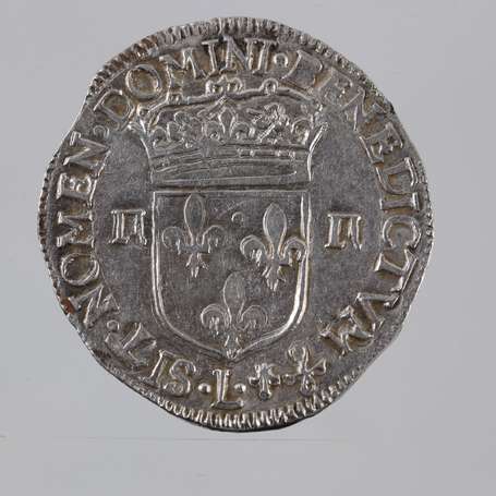 Louis XIV. Ecu à la mèche longue en argent  1648 T