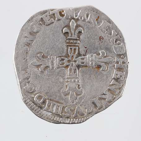 Henri IV. 1/4 d'Ecu de Béarn en argent 1604 
