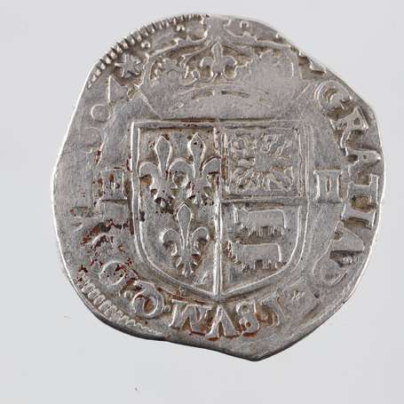 Louis XIII. 1/4 Ecu Navarre en argent 1626.F. (ST 
