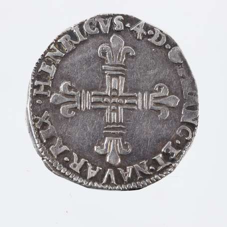 Henri IV. 1/4 d'Ecu de Navarre en argent 1598 ST 