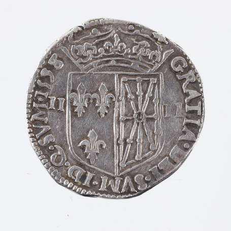 Henri IV. 1/4 d'Ecu. 2ème type en argent  1599.T. 