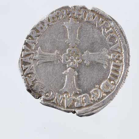 Henri IV. 1/4 d'Ecu. 2ème type en argent  1599.T. 