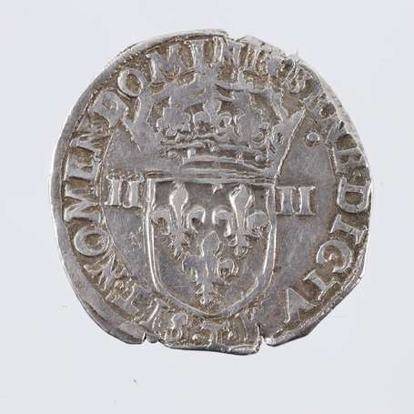 Henri IV. 1/4 d'Ecu en argent 1603. TB.