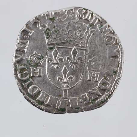 Henri III. Buste à la Fraise Teston d'Argent 1576 