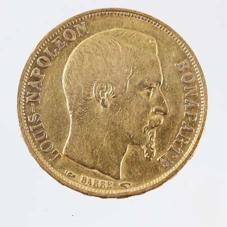 1 pièce de 10F or napoléon III Tête nue 1855 A. 