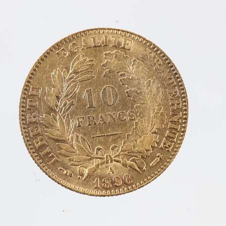 3ème République Cérès. Pièce de 10 Frs or. 1896 
