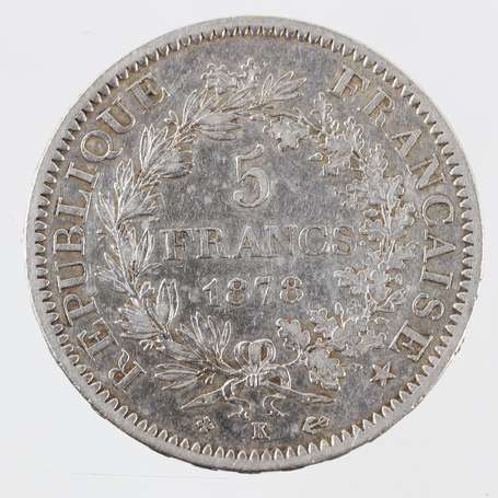 IIIème République 5 Frs Hercule en argent 1878 K 