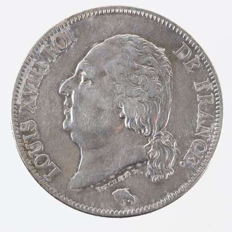 Charles X Tête nue 1er Type. 5 Frs en argent 1826 