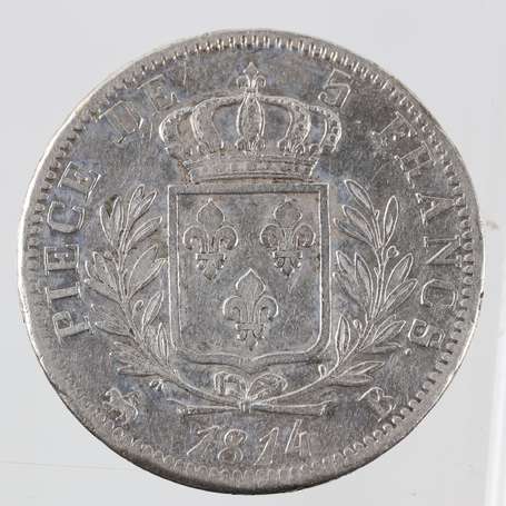 Louis XVIII Buste habillé en argent 1814 B (Rouen)