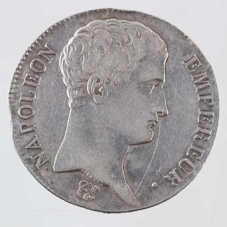 Napoléon Empereur Tête nue. 5 Frs en argent 1806 L