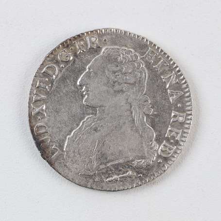 Louis XVI. Ecu d'argent aux Rameaux en argent 1785