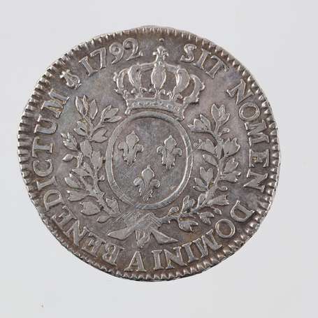 Louis XVI. Demi écu au Bandeau en argent 1792 A. 